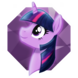 Size: 2048x2048 | Tagged: safe, artist:whitequartztheartist, character:twilight sparkle, species:pony, species:unicorn, g4, female, glow, head, purple, simple background, solo, white background