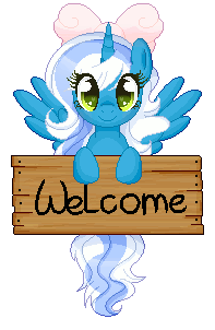 Size: 197x302 | Tagged: safe, artist:angellightyt, oc, oc:fleurbelle, species:alicorn, species:pony, g4, adorabelle, alicorn oc, animated, bow, female, floating, gif, hair bow, holding, horn, looking at you, mare, sign, simple background, smiling, smiling at you, transparent background, welcome, wingding eyes, wings, yellow eyes