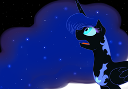 Size: 1500x1050 | Tagged: safe, artist:pinkamenascratch, character:nightmare moon, character:princess luna, species:alicorn, species:pony, g4, female, open mouth, solo