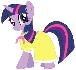 Size: 390x362 | Tagged: safe, artist:hubfanlover678, character:twilight sparkle, character:twilight sparkle (unicorn), species:pony, species:unicorn, episode:sweet and elite, g4, my little pony: friendship is magic, birthday dress, clothing, dress, female, mare, simple background, solo, white background
