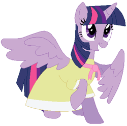 Size: 395x392 | Tagged: safe, artist:hubfanlover678, character:twilight sparkle, character:twilight sparkle (alicorn), species:alicorn, species:pony, g4, birthday dress, clothing, dress, female, mare, simple background, solo, white background