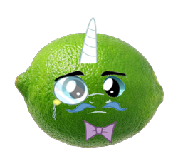 Size: 800x670 | Tagged: safe, artist:detectivebuddha, character:fancypants, facial hair, frown, horn, lime, male, monocle, moustache, necktie, needs more jpeg, simple background, solo, transparent background, wat