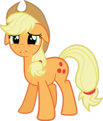 Size: 3488x4089 | Tagged: safe, artist:the-crusius, character:applejack, reaction image, simple background, transparent background, unhapplejack, vector