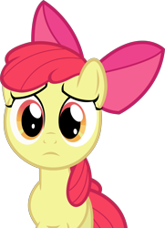 Size: 3588x4958 | Tagged: safe, artist:the-crusius, character:apple bloom, reaction image, sad, simple background, transparent background, vector