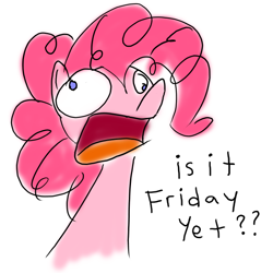 Size: 638x639 | Tagged: safe, artist:grilledcat, character:pinkie pie, derp, friday