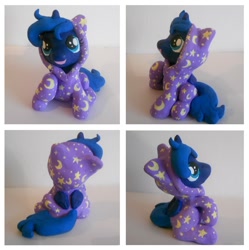 Size: 1217x1221 | Tagged: safe, artist:sophillia, character:princess luna, species:pony, clothing, custom, female, filly, footed sleeper, irl, pajamas, photo, plushie, solo, woona