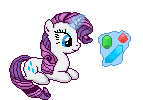 Size: 143x100 | Tagged: safe, artist:kennyklent, character:rarity, animated, female, pixel art, sprite