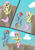 Size: 1000x1443 | Tagged: safe, artist:odooee, character:fluttershy, character:rainbow dash, species:pegasus, species:pony, g4, comic, cute, dashabetes, female, filly, flying, forgetful, help, shyabetes, spread wings, three quarter view, wings