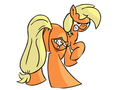 Size: 2200x1600 | Tagged: safe, artist:olympic tea bagger, character:applejack, species:earth pony, species:pony, aarg, butt, female, mare, pirate, plot, simple background, solo, sticky note