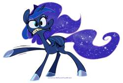 Size: 1280x860 | Tagged: safe, artist:frostadflakes, character:princess luna, female, simple background, solo, this bullshit