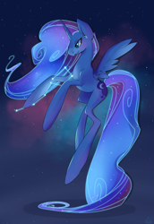 Size: 3077x4471 | Tagged: safe, artist:pon-ee, character:princess luna, species:alicorn, species:pony, big dipper, constellation, ethereal mane, female, galaxy mane, solo, space, stars