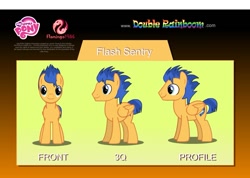 Size: 1001x713 | Tagged: safe, artist:flamingo1986, character:flash sentry, species:pegasus, species:pony, doublerainboom.com, front, male, profile, smiling, solo, stallion