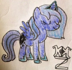 Size: 1236x1205 | Tagged: safe, artist:dassboshit, artist:karmakstylez, character:princess luna, female, princess, solo, young, younger