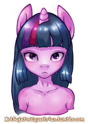 Size: 1024x1443 | Tagged: safe, artist:php94, character:twilight sparkle, species:anthro, female, portrait, solo