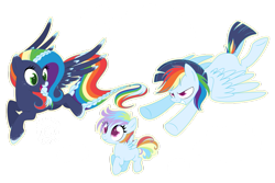 Size: 1095x730 | Tagged: safe, artist:nabbiekitty, oc, oc only, oc:cloud puff, oc:sunrise brisk, oc:white whirl, parent:rainbow dash, parent:soarin', parents:soarindash, species:pegasus, species:pony, offspring, siblings, simple background, sisters, transparent background