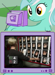 Size: 563x771 | Tagged: safe, artist:bb-k, character:lyra heartstrings, adam savage, discovery channel, exploitable meme, hand, hashtag, meme, mythbusters, obligatory pony, tv meme