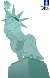 Size: 714x1117 | Tagged: safe, artist:bb-k, artist:sircxyrtyx, flipped, ponified, simple background, statue of liberty, transparent background, united states