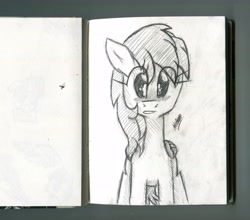 Size: 5748x5052 | Tagged: safe, artist:halfaman, character:rainbow dash, absurd resolution, cute, female, monochrome, notebook, sketch, solo