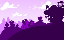 Size: 1920x1200 | Tagged: safe, artist:philiptomkins, edit, character:twilight sparkle, species:pony, species:unicorn, cloud, female, golden oaks library, hooves, horn, library, lineless, mare, minimalist, silhouette, solo, wallpaper