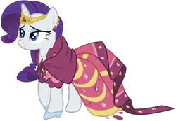 Size: 2000x1386 | Tagged: safe, artist:philiptomkins, character:rarity, clothing, dress, female, gala dress, glass slipper, high heels, jewelry, shoes, simple background, solo, tiara, transparent background, vector