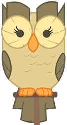 Size: 1000x1857 | Tagged: safe, artist:philiptomkins, character:owlowiscious, species:bird, species:owl, male, perch, simple background, solo, transparent background, vector