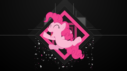 Size: 1920x1080 | Tagged: safe, artist:divideddemensions, artist:tryhardbrony, character:pinkie pie, female, solo, vector, wallpaper