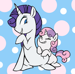 Size: 500x490 | Tagged: safe, artist:darlimondoll, character:rarity, character:sweetie belle, sisters