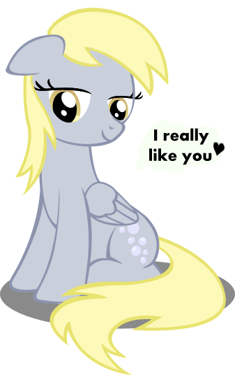 Size: 337x543 | Tagged: safe, artist:hamatte, character:derpy hooves, species:pegasus, species:pony, animated, bronybait, cute, derpabetes, female, floppy ears, heart, mare, open mouth, simple background, sitting, smiling, solo, talking, transparent background, underp