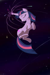 Size: 1261x1890 | Tagged: safe, artist:graphic-lee, character:twilight sparkle, character:twilight sparkle (unicorn), species:pony, species:unicorn, eyes closed, female, magic, mare, night, solo, stars