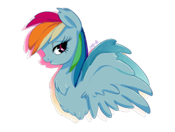 Size: 640x480 | Tagged: safe, artist:kkuyo, character:rainbow dash, chest fluff, female, fluffy, pixiv, solo