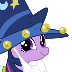 Size: 438x438 | Tagged: safe, artist:gratlofatic, edit, character:star swirl the bearded, character:twilight sparkle, clothing, costume, female, hat, robe, solo, twiface, wizard, wrong neighborhood