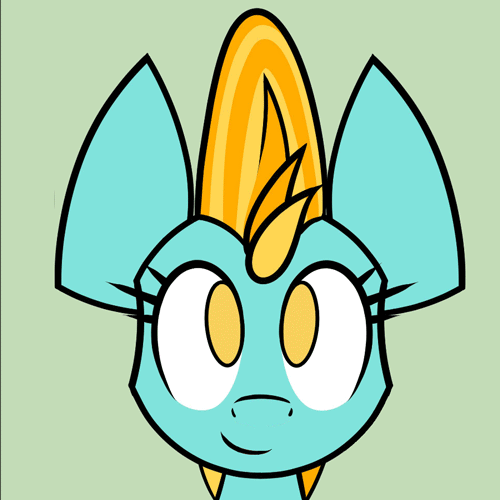 Size: 500x500 | Tagged: safe, artist:askincompetentlightningdust, artist:ralek, character:lightning dust, species:pegasus, species:pony, animated, cute, dustabetes, eyes closed, female, floppy ears, mare, raspberry, smiling, solo, tongue out
