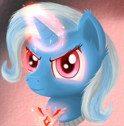 Size: 814x829 | Tagged: safe, artist:niegelvonwolf, character:trixie, species:pony, species:unicorn, alicorn amulet, female, magic, mare, solo