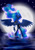 Size: 4816x6874 | Tagged: safe, artist:alicjaspring, character:princess luna, species:alicorn, species:pony, g4, absurd resolution, crown, ethereal mane, eyes closed, female, full moon, glowing horn, hoof shoes, horn, jewelry, magic, magic aura, mare, moon, necklace, night, night sky, peytral, profile, rearing, reflection, regalia, sky, solo, spread wings, standing, stars, wings