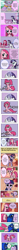 Size: 739x9903 | Tagged: safe, artist:schnuffitrunks, character:pinkamena diane pie, character:pinkie pie, character:princess luna, character:rarity, character:twilight sparkle, alternate hairstyle, comic, mane, traditional royal canterlot voice