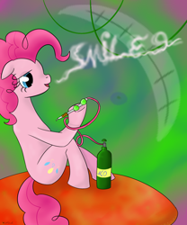 Size: 1000x1200 | Tagged: safe, artist:rodolfomushi, character:pinkie pie, drugs, female, junkie pie, solo
