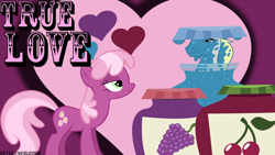 Size: 1366x768 | Tagged: safe, artist:detectivebuddha, character:cheerilee, character:hugh jelly, cheerijelly, female, jelly, male, shipping, special somepony, straight, wallpaper