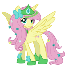 Size: 900x807 | Tagged: safe, artist:schnuffitrunks, character:fluttershy, species:alicorn, species:pony, alicornified, female, fluttercorn, race swap, simple background, solo