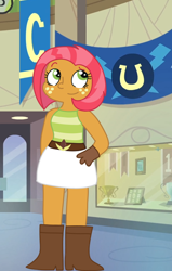 Size: 416x653 | Tagged: safe, artist:schwarzekatze4, character:babs seed, harmony-verse, my little pony:equestria girls, alternate universe, female, solo