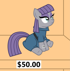 Size: 1049x1066 | Tagged: safe, artist:vincentthecrow, part of a set, character:maud pie, barcode, bronybait, female, ponies for sale, price tag, solo