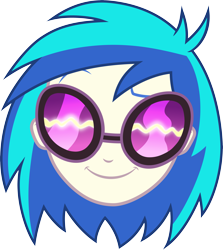 Size: 4041x4521 | Tagged: safe, artist:abion47, character:dj pon-3, character:vinyl scratch, my little pony:equestria girls, absurd resolution, female, head, simple background, solo, transparent background, vector