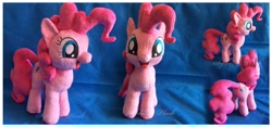 Size: 1306x612 | Tagged: safe, artist:sophillia, character:pinkie pie, :d, cute, irl, photo, plushie, smiling