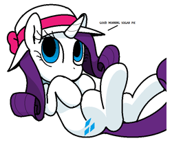 Size: 655x545 | Tagged: safe, artist:claireannecarr, character:rarity, clothing, hat