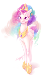 Size: 1108x2000 | Tagged: safe, artist:php94, character:princess celestia, species:alicorn, species:pony, crown, cute, cutelestia, female, hoof shoes, jewelry, mare, regalia, simple background, solo, white background