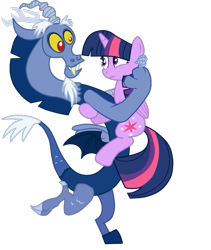 Size: 821x973 | Tagged: safe, artist:sofilut, character:discord, character:twilight sparkle, character:twilight sparkle (alicorn), species:alicorn, species:pony, blue flu, female, mare, simple background, transparent background, vector