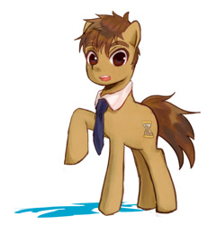 Size: 830x900 | Tagged: safe, artist:c-minded, character:doctor whooves, character:time turner, david tennant, doctor who, male, pixiv, ponified, solo, tenth doctor