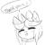 Size: 500x500 | Tagged: safe, artist:princesspegansfw, oc, oc only, oc:cocobelle, species:pony, species:unicorn, g4, bust, dialogue, eyes closed, female, grayscale, mare, monochrome, simple background, solo, speech bubble, text, white background