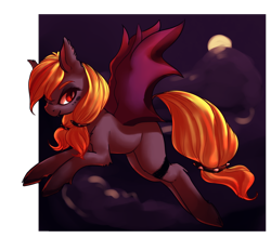 Size: 1280x1126 | Tagged: dead source, safe, artist:marshmellowcannibal, oc, oc only, species:bat pony, species:pony, flying, garter, solo