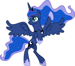 Size: 6000x5330 | Tagged: safe, artist:sir-teutonic-knight, character:princess luna, species:alicorn, species:pony, episode:luna eclipsed, g4, my little pony: friendship is magic, absurd resolution, female, mare, simple background, solo, spread wings, transparent background, vector, wings