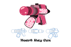 Size: 1095x730 | Tagged: safe, artist:flamingo1986, ray gun, weapon